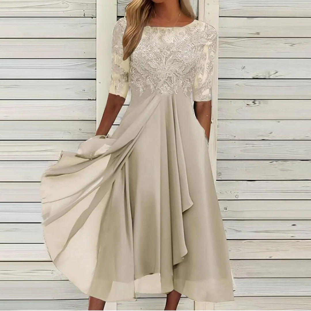 Donzaleigh | Elegant Lace Accent Dress for Special Occasions