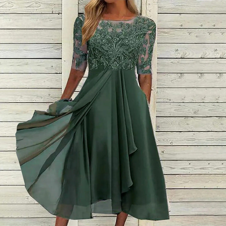 Donzaleigh | Elegant Lace Accent Dress for Special Occasions
