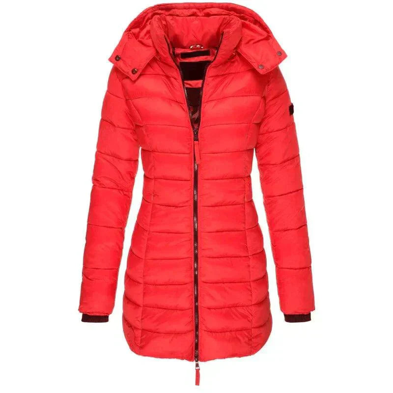 Women's Long Hooded Winter Puffer Coat