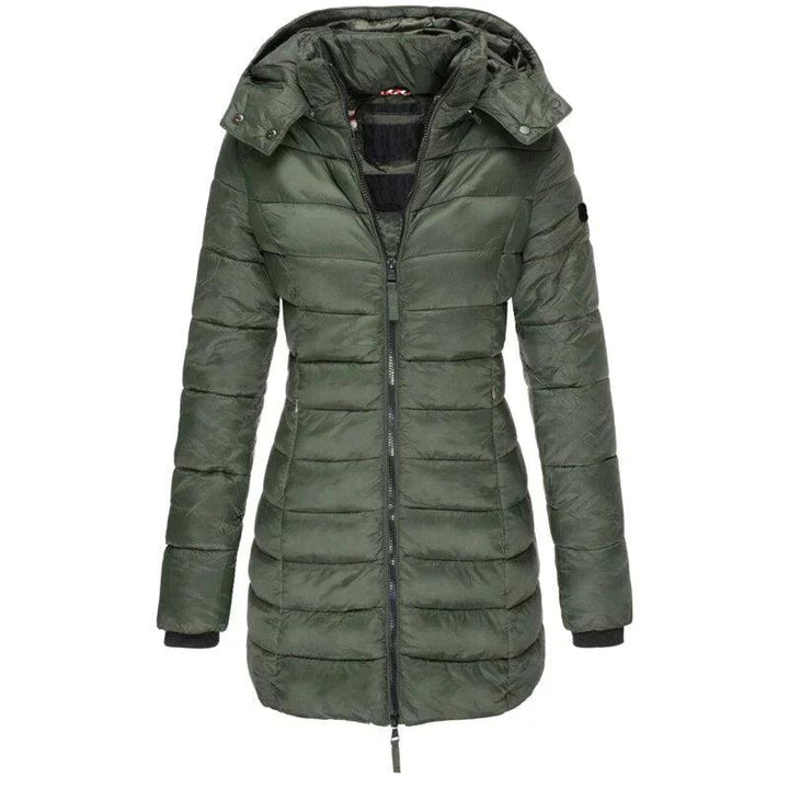 Women's Long Hooded Winter Puffer Coat