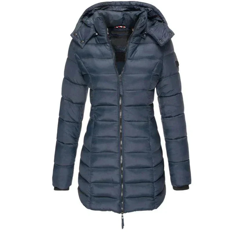 Women's Long Hooded Winter Puffer Coat