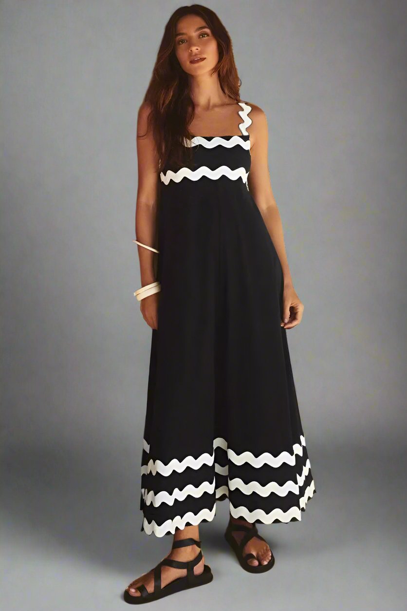 Elegant Swirl Pattern Dress For Women