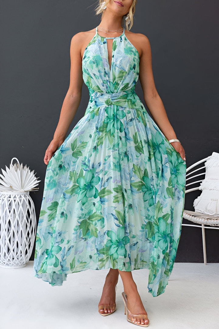 Amerie | Elegant Floral Print Midi Dress