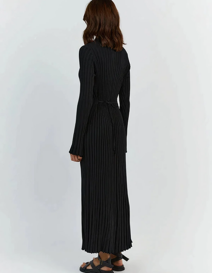 Women's Elegant Ribbed Maxi Dress