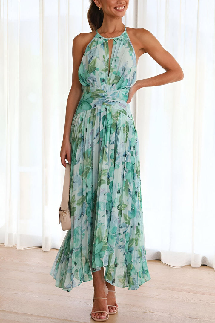 Amerie | Elegant Floral Print Midi Dress