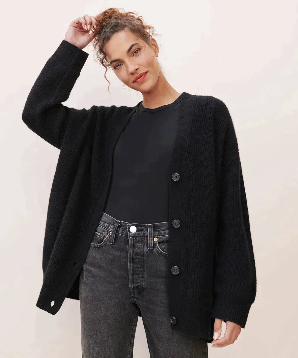 Oversized Open Front Cardigan for Women