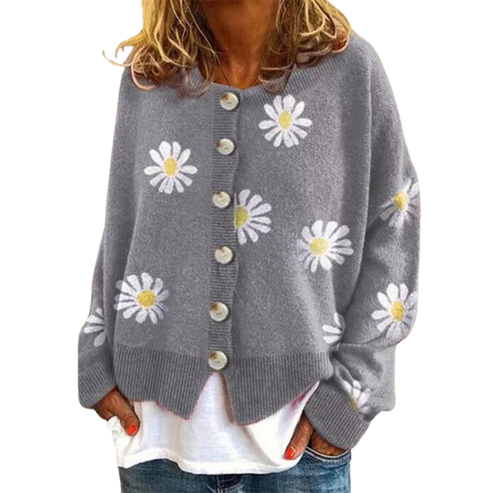 Women's Floral Button-Up Cardigan