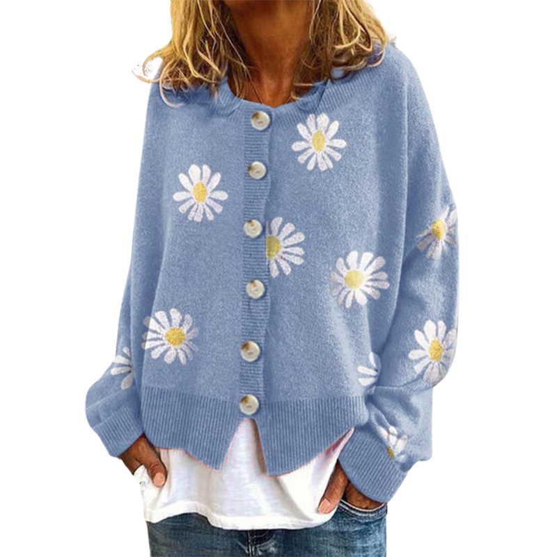 Women's Floral Button-Up Cardigan