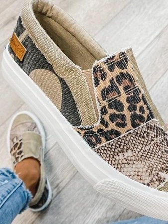 Leopard Print Casual Sneakers for Women