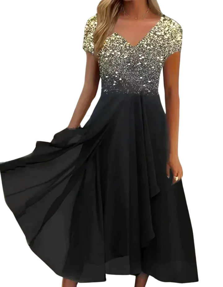 Women's Gradient V-Neck Formal Gown