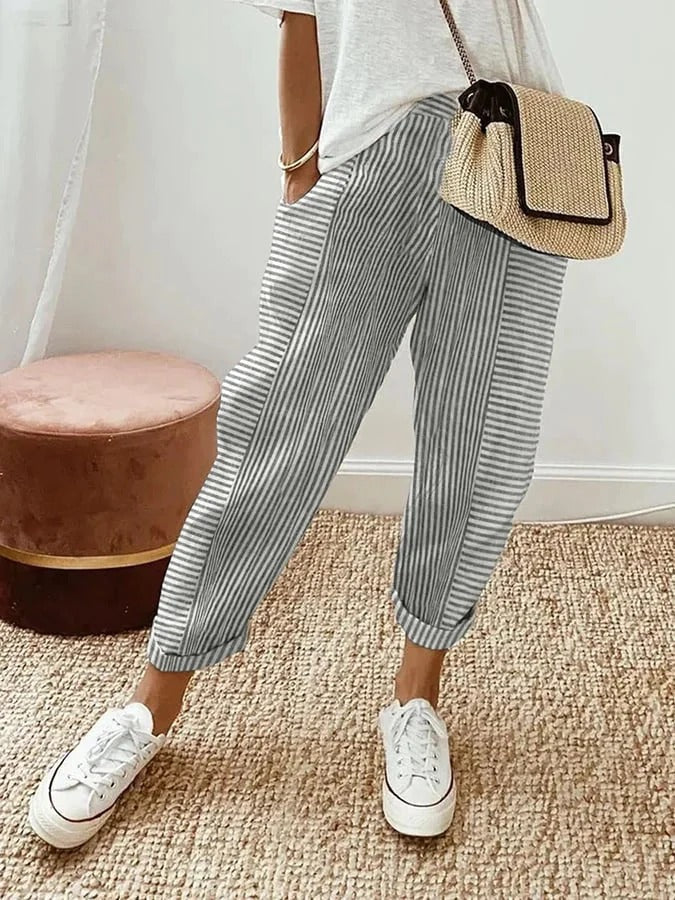 Germaine | Striped Casual Trousers