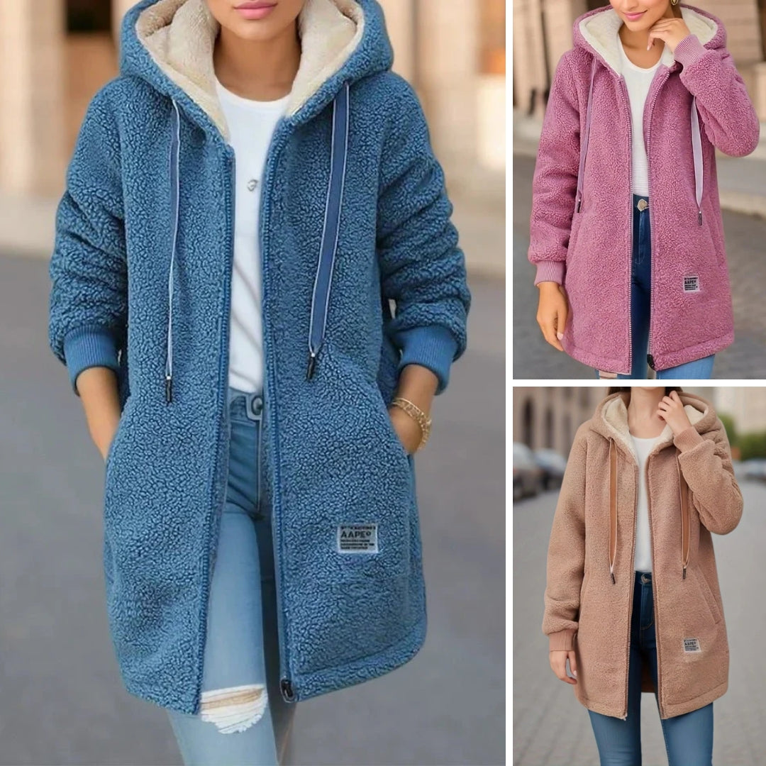 Jana | Warm Sherpa Hooded Jacket