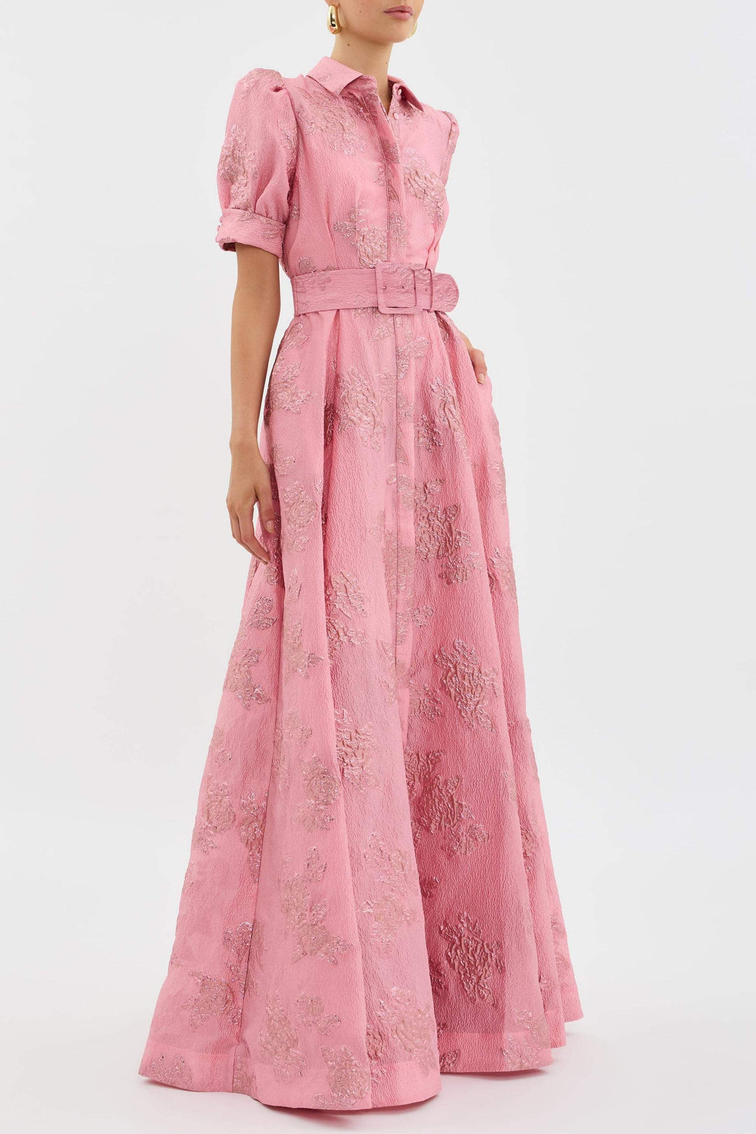 Kathleen | Elegant Floral Puff Sleeve Dress