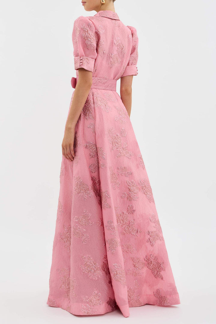 Kathleen | Elegant Floral Puff Sleeve Dress