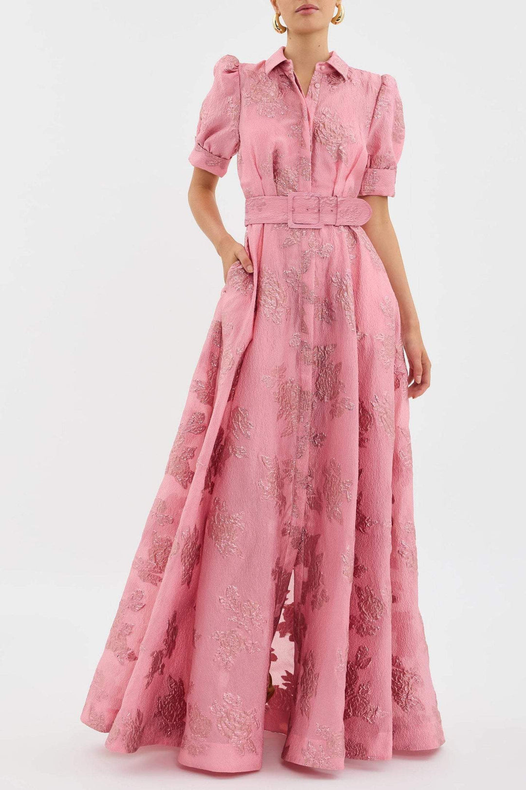 Kathleen | Elegant Floral Puff Sleeve Dress