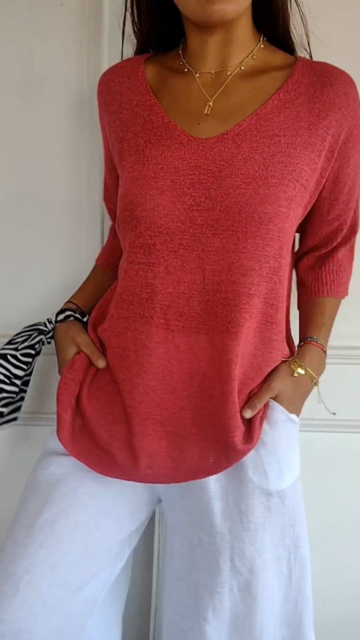 Mariann | Elegant V-Neck Top