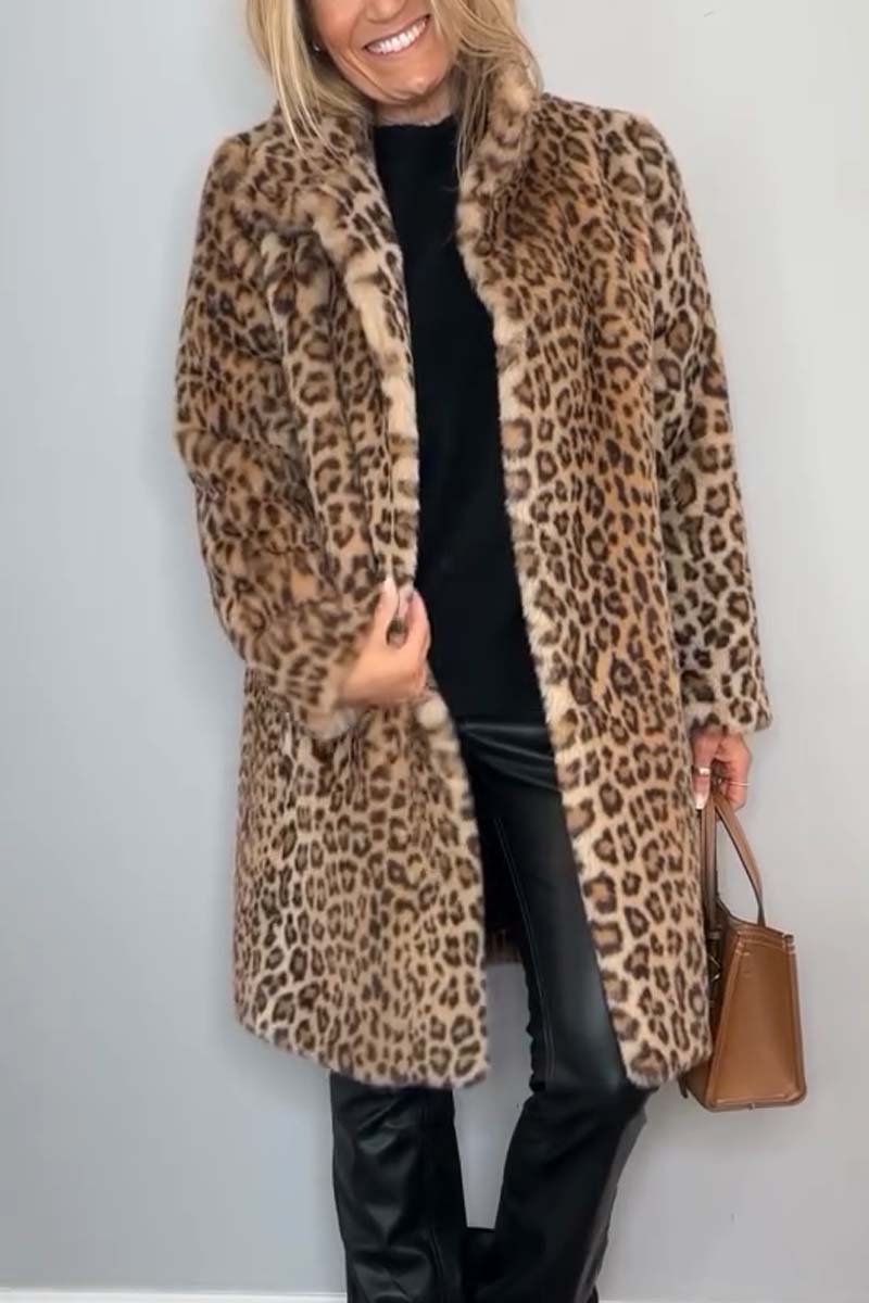 Arda | Leopard Luxe Faux Fur Coat