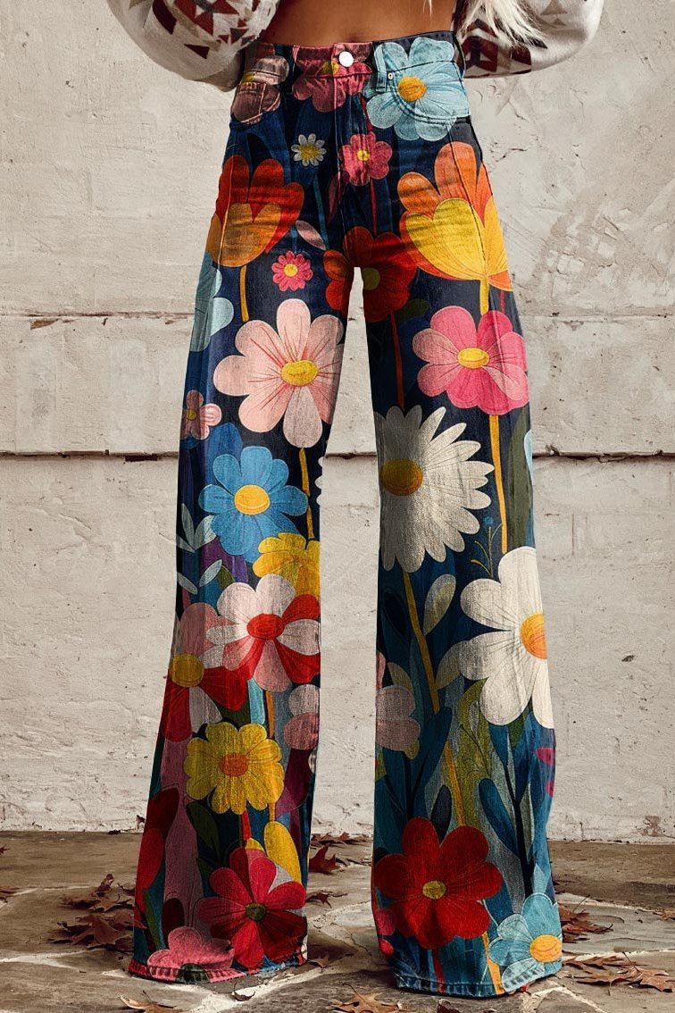 Lolita | Floral Wide Leg Pants