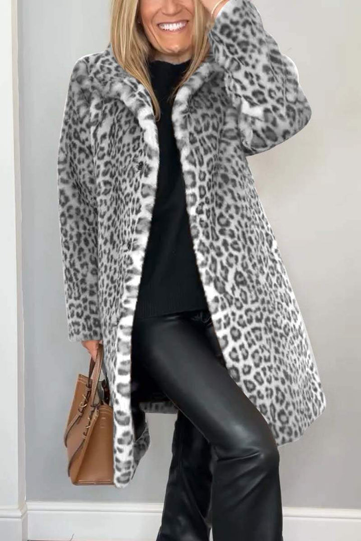 Arda | Leopard Luxe Faux Fur Coat