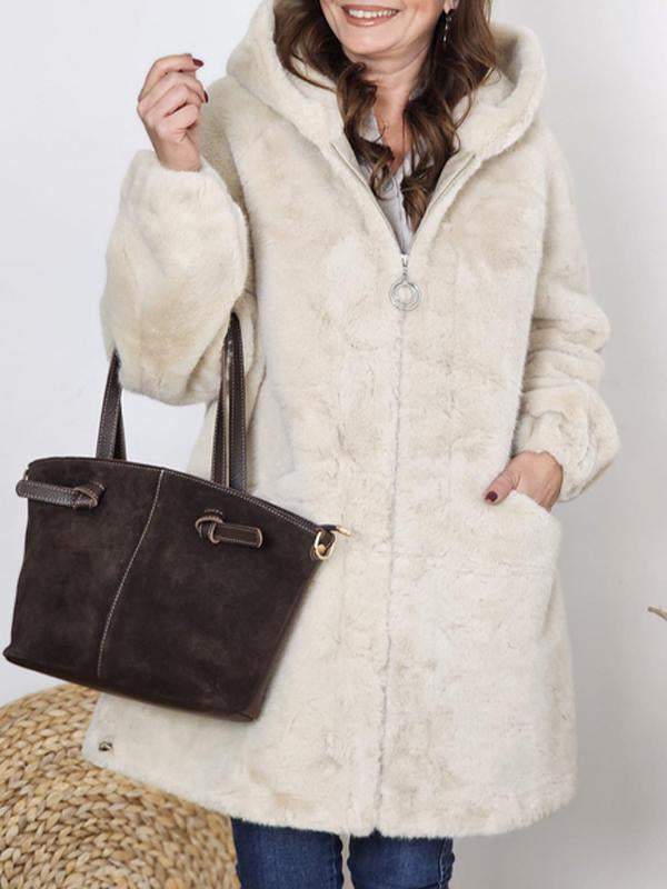 Jemima | Women's Soft Faux Fur Hooded Jacket