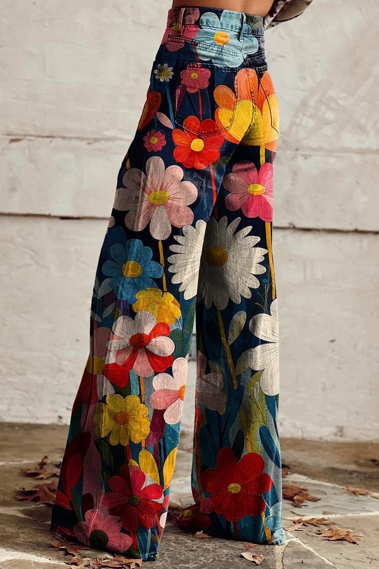 Lolita | Floral Wide Leg Pants