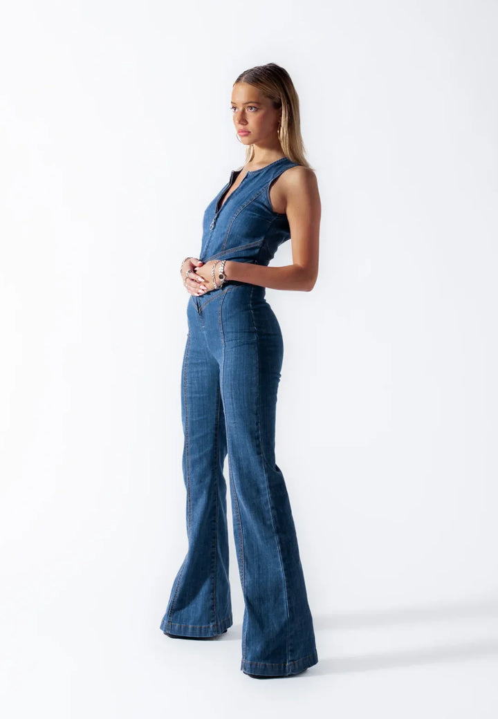 Dilara | Heart Denim Jumpsuit
