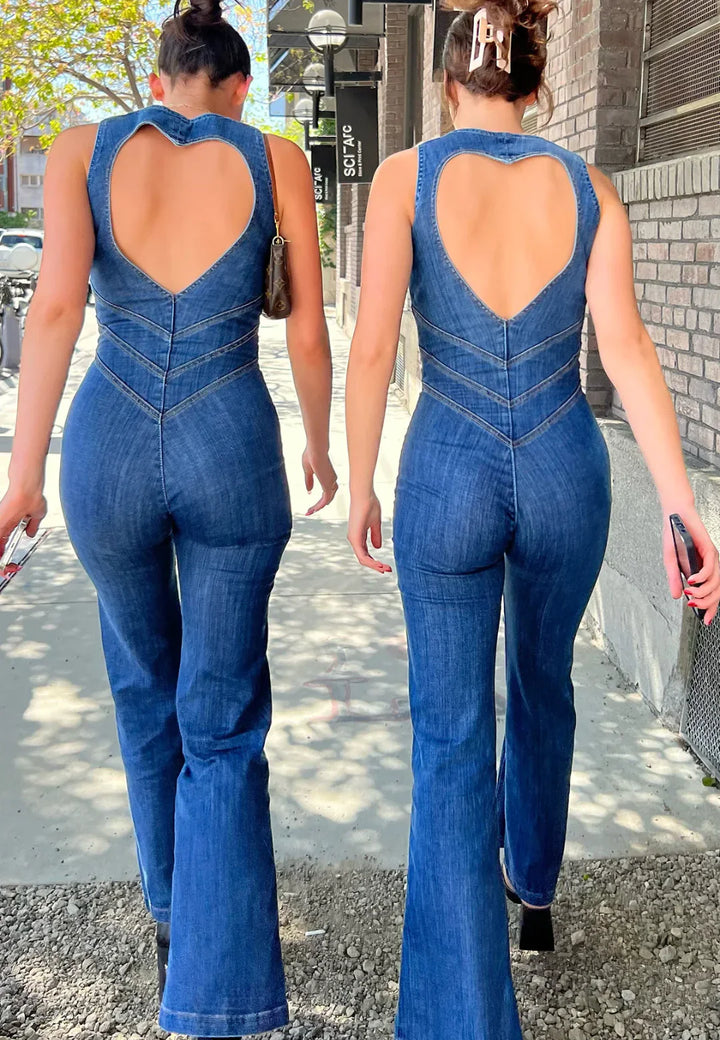 Dilara | Heart Denim Jumpsuit