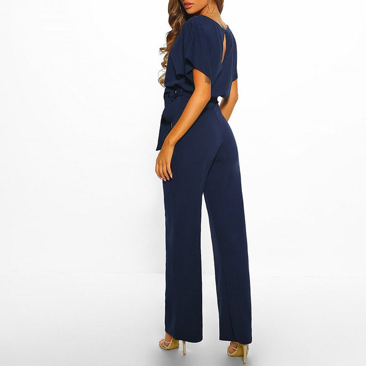Elvie | Elegant Belted Jumpsuit for Women