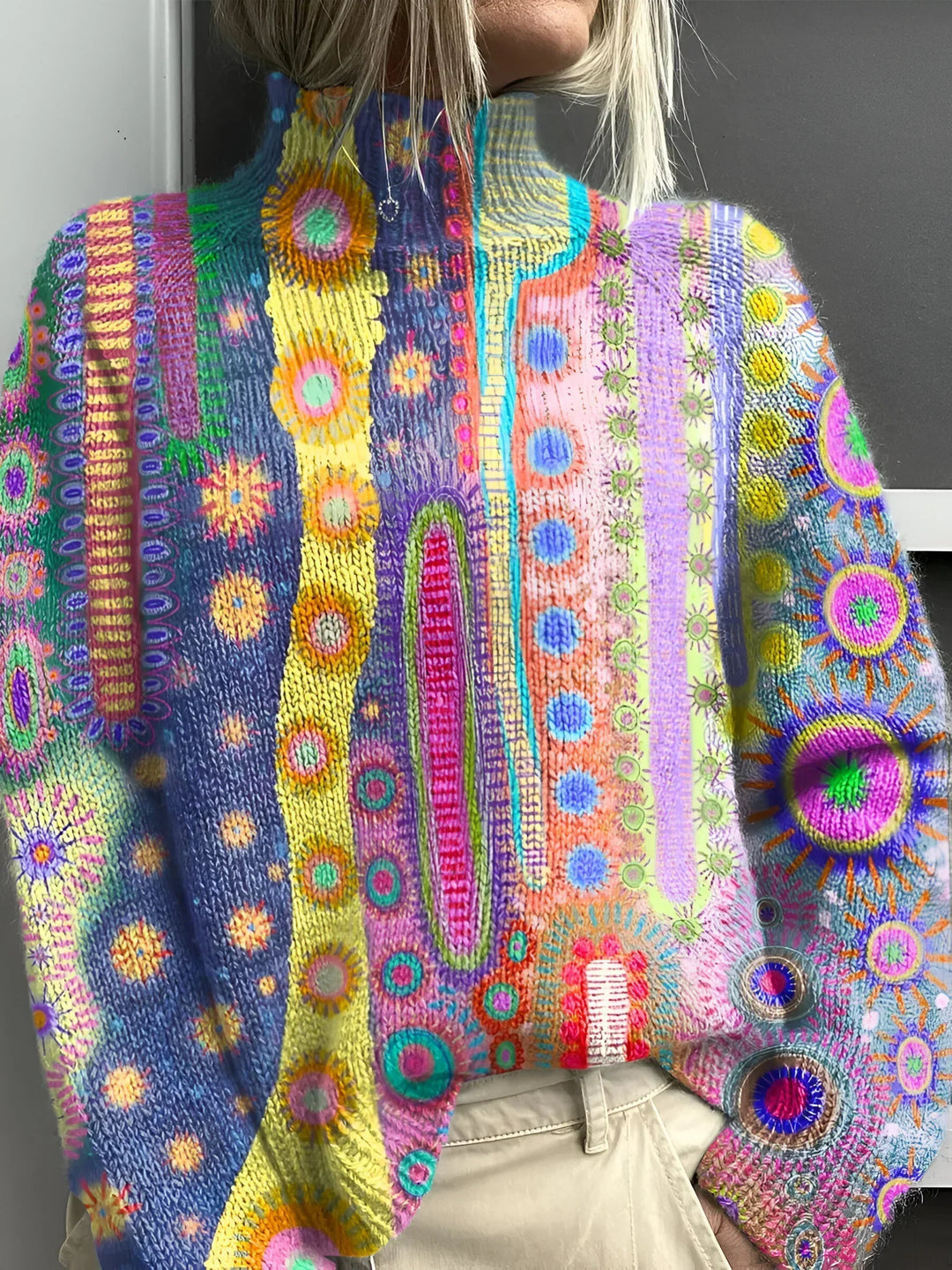 Aven | Colourful Knit Turtleneck Sweater