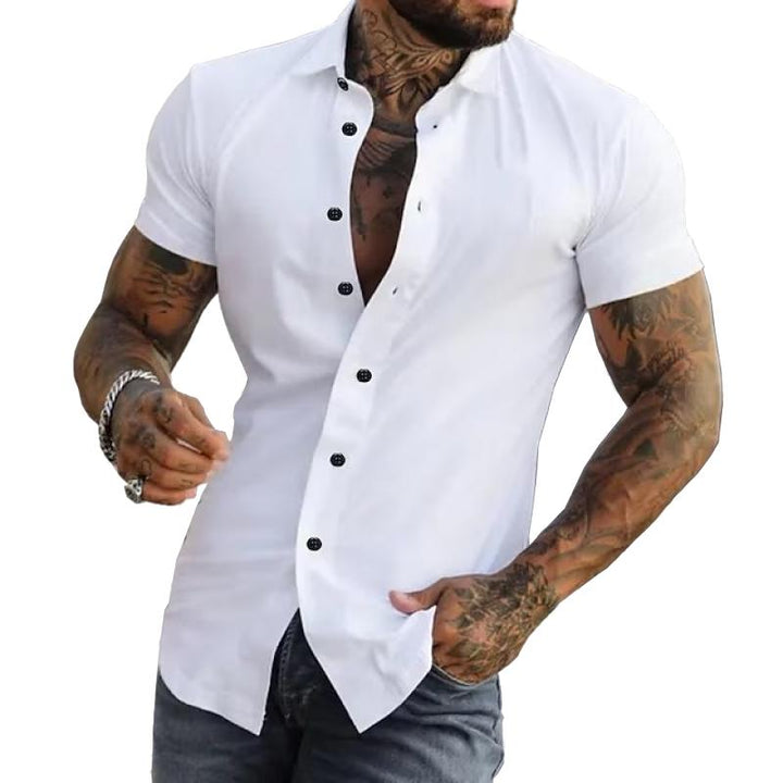 Casual Loose-Fit Short Sleeve Shirt for Men