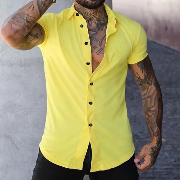 Casual Loose-Fit Short Sleeve Shirt for Men