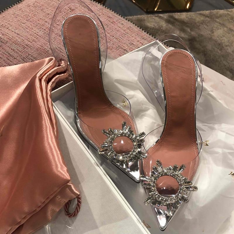 Women's Transparent Diamond High Heel Sandals