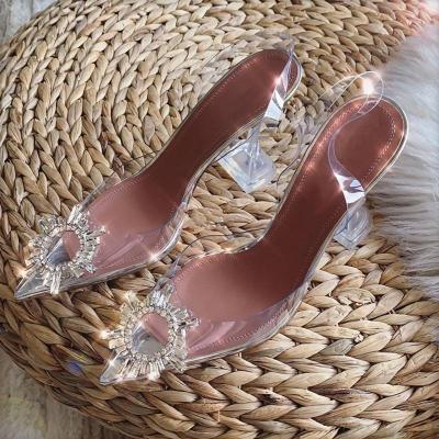 Women's Transparent Diamond High Heel Sandals