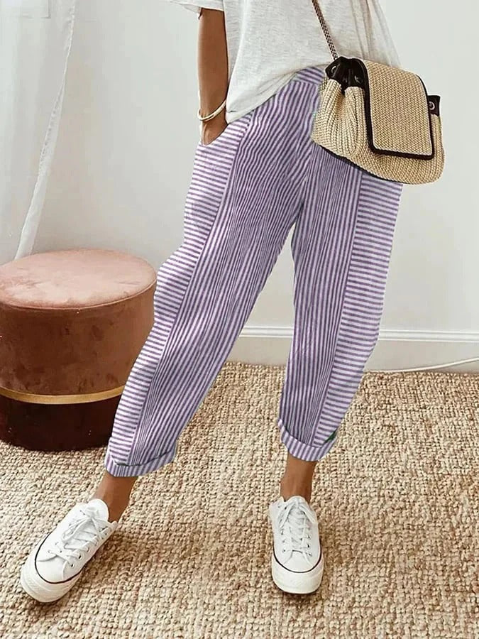 Germaine | Striped Casual Trousers