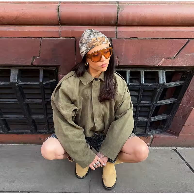 Malin | Women’s Suede-Effect Bomber Jacket