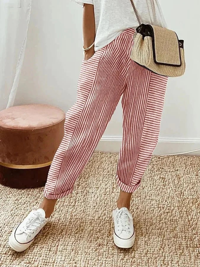 Germaine | Striped Casual Trousers