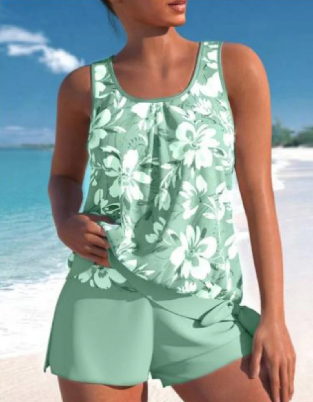 Women's Relaxed Fit Floral Beachwear Set