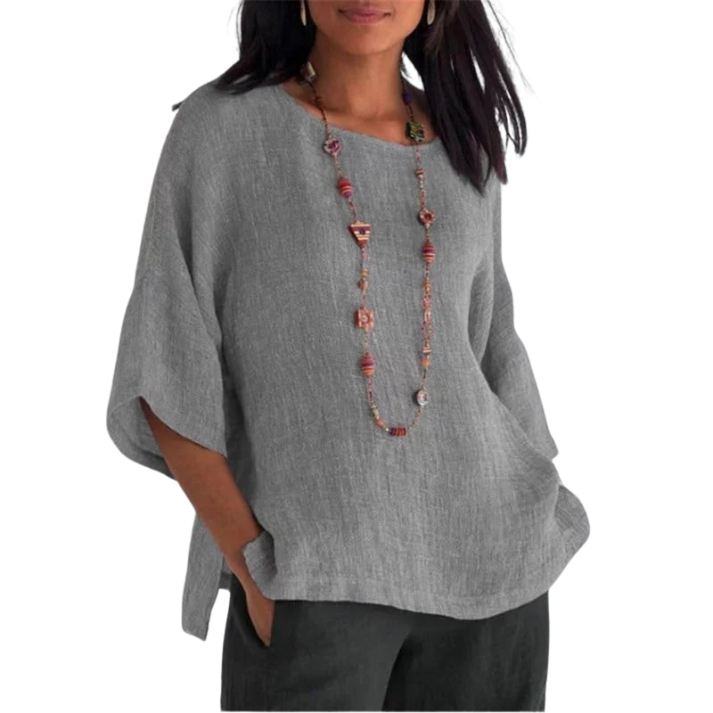 Women's Relaxed Fit Tunic Blouse