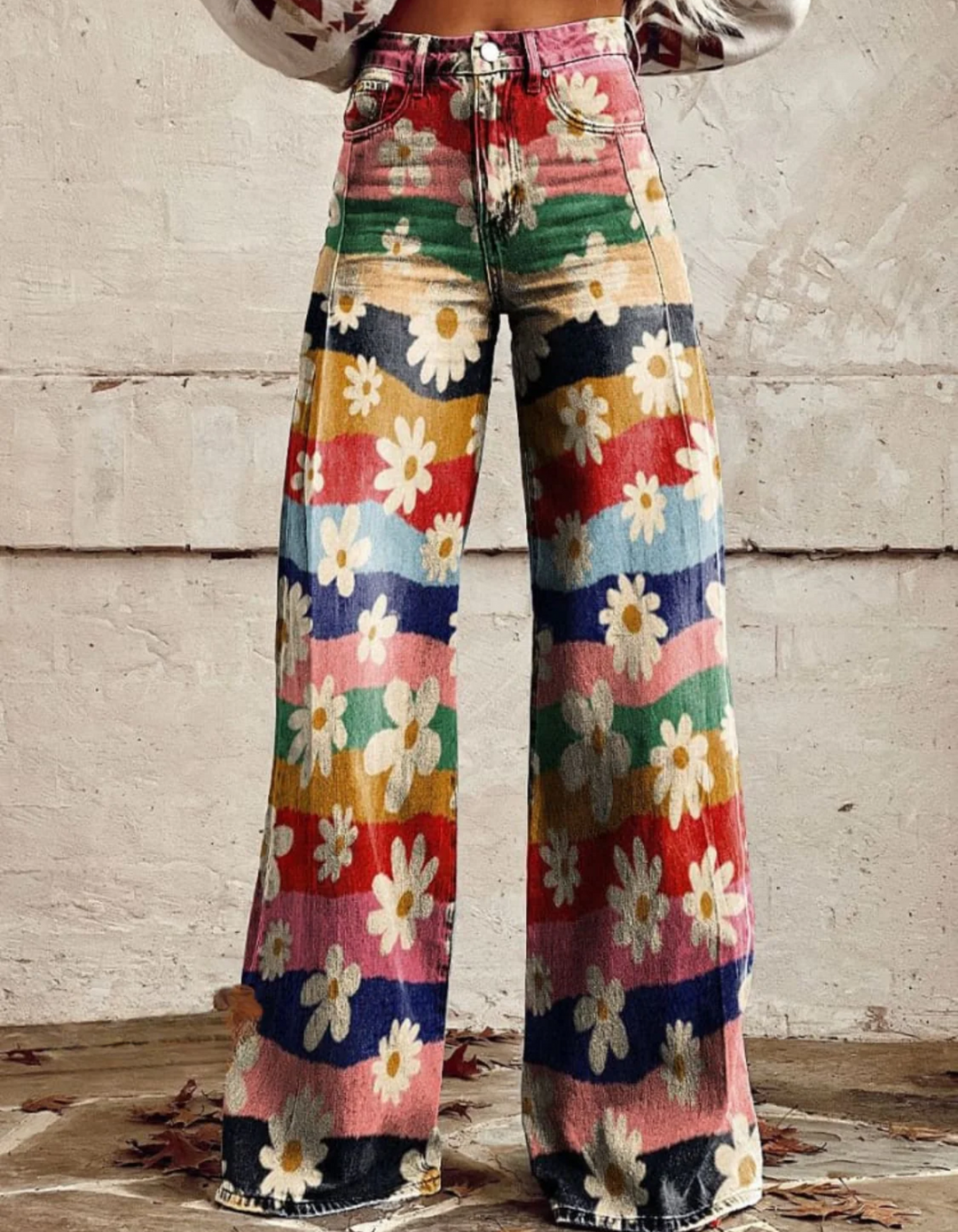 Women's Retro Blossom Flare Pants