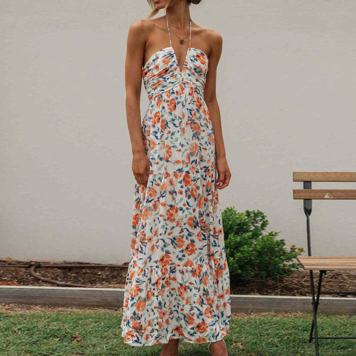 Romantic Floral Maxi Dress For Women