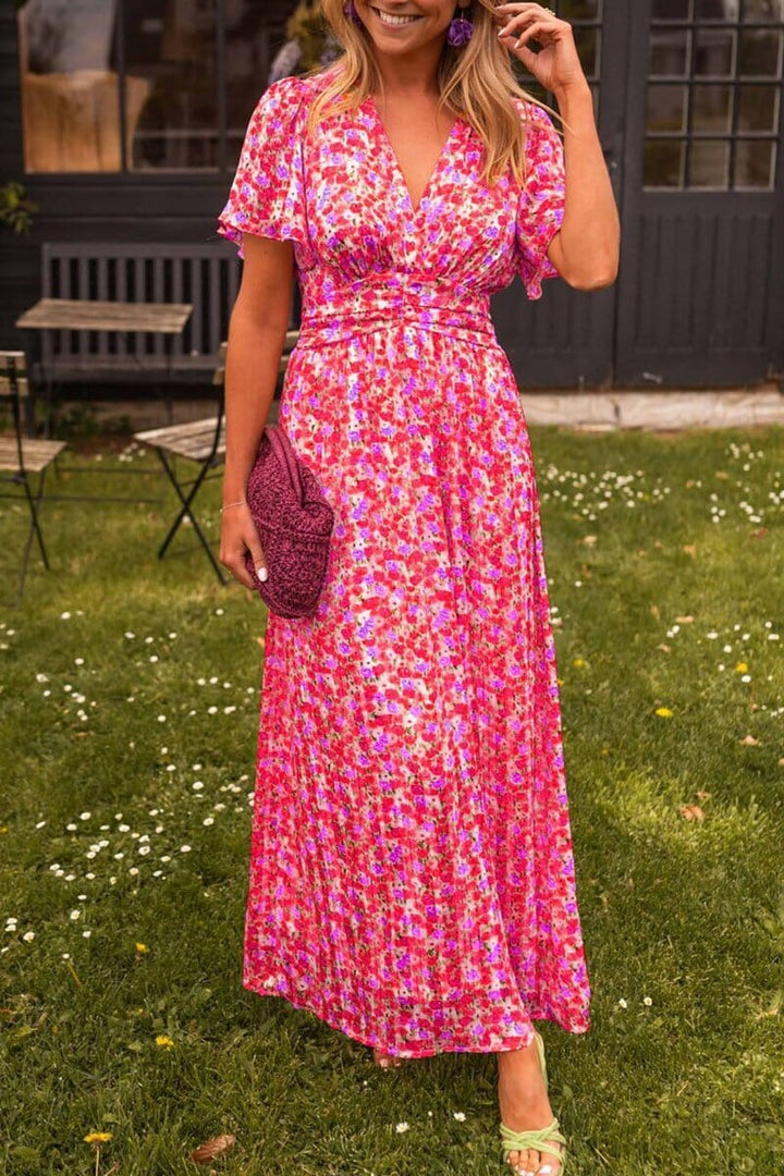 Liriel | V-Neck Maxi Dress for Elegant Occasions