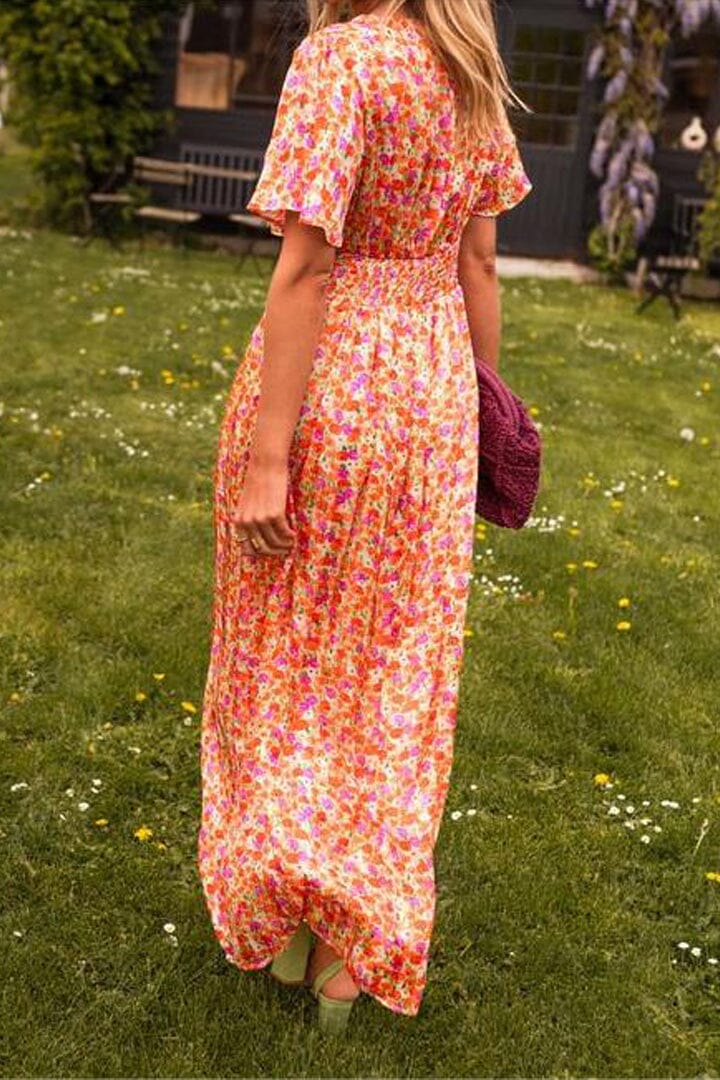 Liriel | V-Neck Maxi Dress for Elegant Occasions