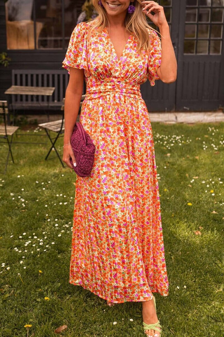 Liriel | V-Neck Maxi Dress for Elegant Occasions
