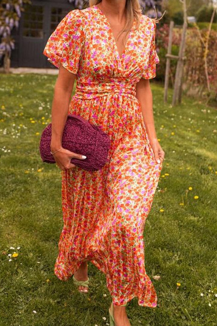 Liriel | V-Neck Maxi Dress for Elegant Occasions