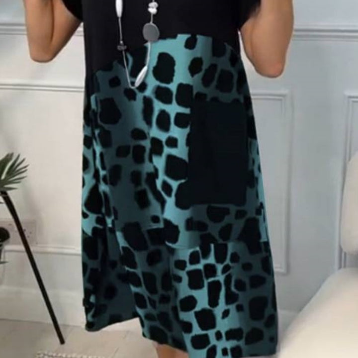 Lizy | Printed Loose-Fit Dress with Round Neck