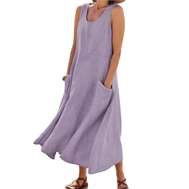 Sleeveless Casual Sundress for Women