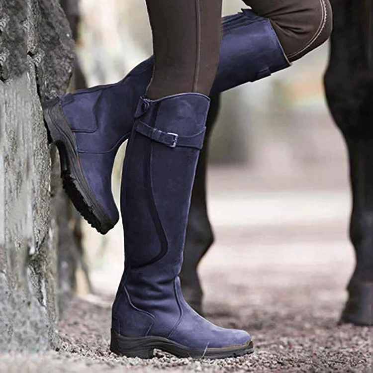 Women's Low Heel Knee-High Riding Boots