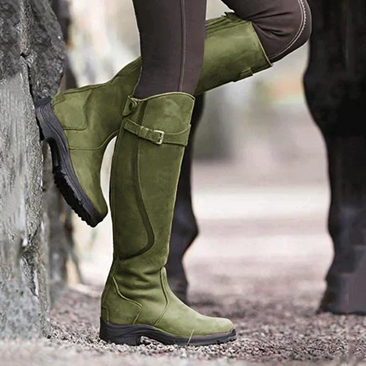 Women's Low Heel Knee-High Riding Boots